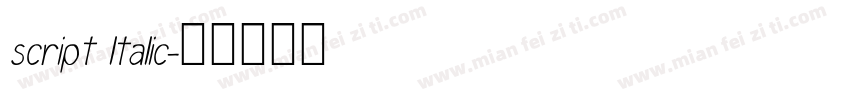 script ltalic字体转换